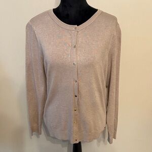 Calvin Klein Women's Beige Cardigan Sweater Size Large